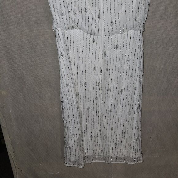 Adrianna Papell Formal Dress Womens Size 2  White, Rhinestones, Prom, Wedding - Picture 3 of 9